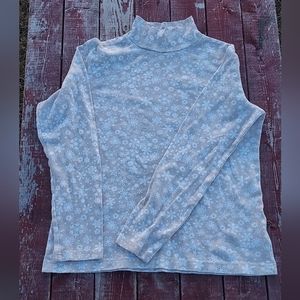 Croft and Barrow Women's Mockneck Snowflake Tee